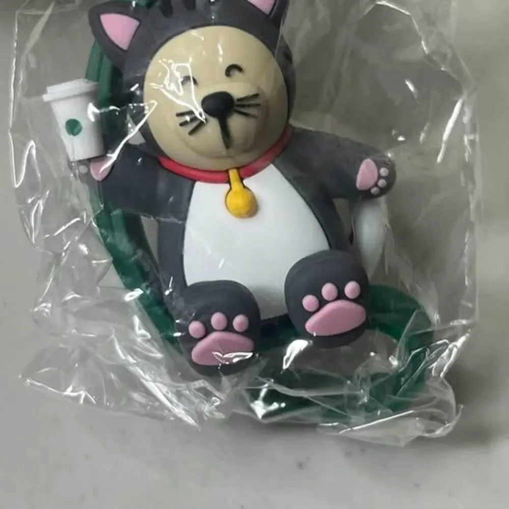 starbucks Mexico Barista Cat Keychain Bag Charm Key Ring  Collectible